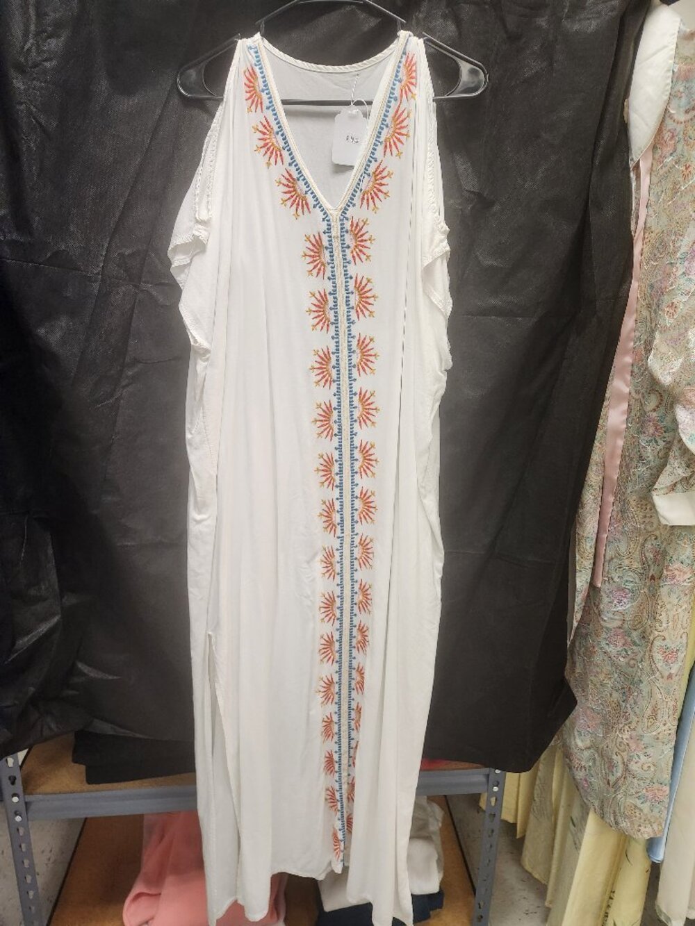White Boho Cover Up Dress - K-002